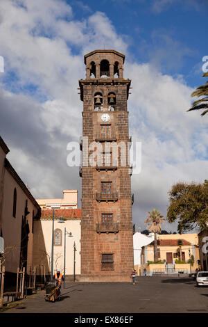 bell tower of the church Iglesia de La Conception, San Cristobal de La Laguna, Tenerife, Canary Islands, Spain, Europe Stock Photo
