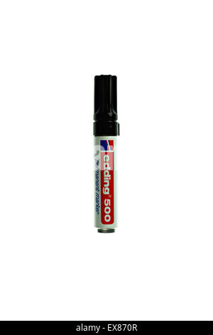 Edding 500 permanent marker on white background Stock Photo