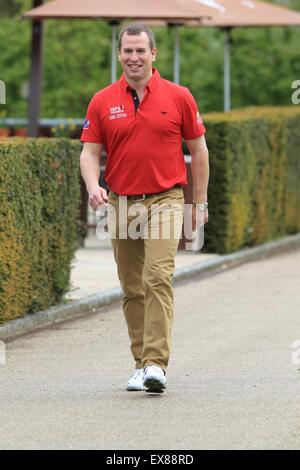 Celebrities at the Mike Tindall Annual Celebrity Golf Classic  Featuring: Peter Philips Where: London, United Kingdom When: 08 May 2015 Stock Photo