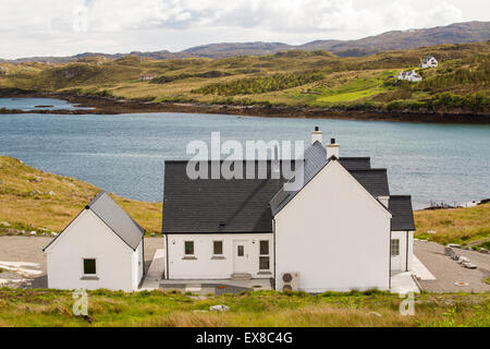 A modern house in Tarbert on the Isle of Harris, Outer Hebrides, Scotland, UK. Stock Photo