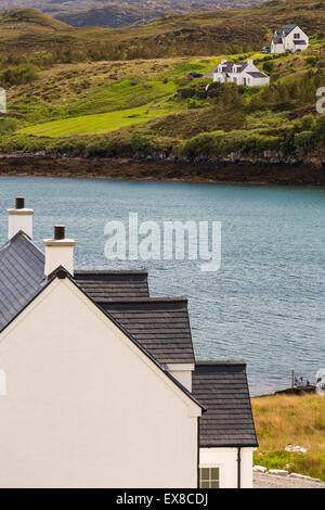 A modern house in Tarbert on the Isle of Harris, Outer Hebrides, Scotland, UK. Stock Photo