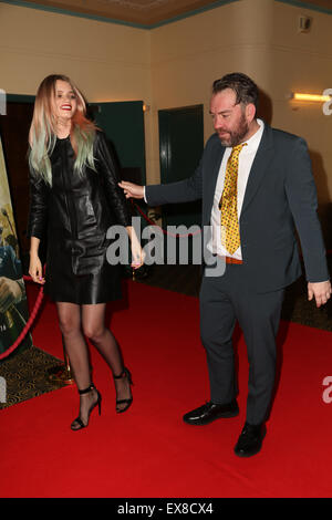 Sydney, Australia. 9 July 2015. Actress Abbey Lee (Ruben Guthrie cast) and Brendan Cowell (Ruben Guthrie director/writer) on the red carpet at The Ritz, 45 St Paul’s Street, Randwick for the gala screening of the film ‘Ruben Guthrie’. Credit: Credit:  Richard Milnes/Alamy Live News Stock Photo