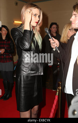 Sydney, Australia. 9 July 2015. Actress Abbey Lee (Ruben Guthrie cast) arrives on the red carpet at The Ritz, 45 St Paul’s Street, Randwick for the gala screening of the film ‘Ruben Guthrie’. Credit: Credit:  Richard Milnes/Alamy Live News Stock Photo