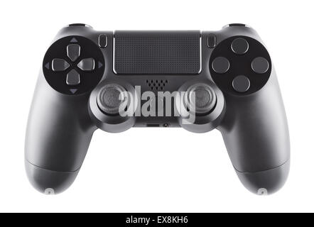 new black gamepad, isolated on white background Stock Photo