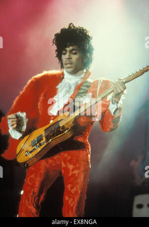 PRINCE US rock musician in 1985. Photo Jeffrey Mayer Stock Photo