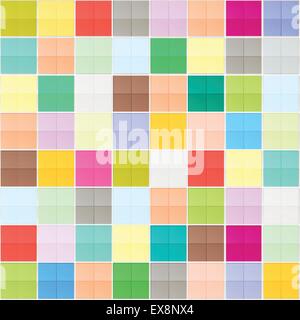 colorful squares mosaic seamless pattern. vector ceramic floor, abstract background Stock Vector