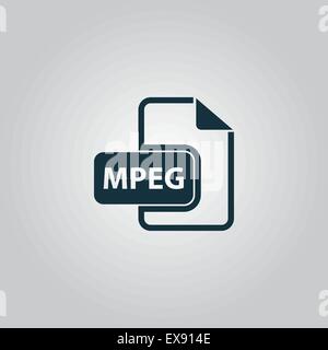 MPEG video file extension icon vector. Stock Vector