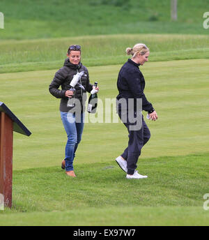 Celebrities at the Mike Tindall Annual Celebrity Golf Classic  Featuring: Zara Philips Where: London, United Kingdom When: 08 May 2015 Stock Photo