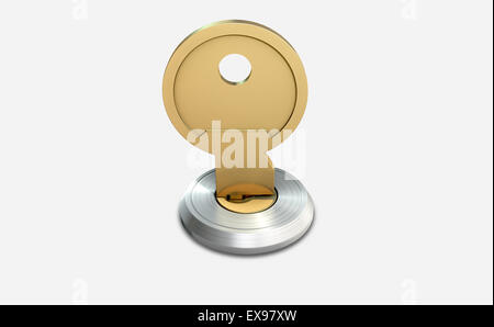Key Lock Shield brass lock and shield isolated on white set Stock Photo - Alamy