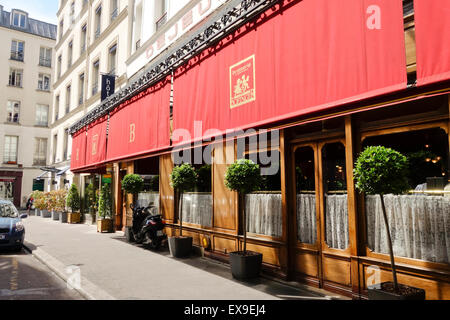 Facade of traditional brasserie Bofinger French cooking and Alsatian specialities, Paris, france. Stock Photo