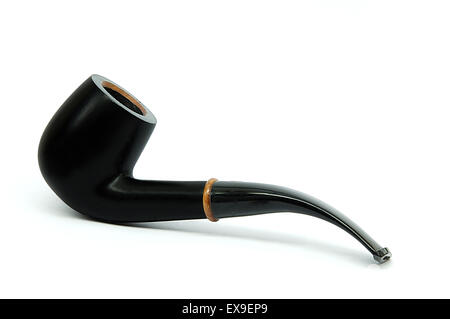tobacco pipe isolated on white Stock Photo