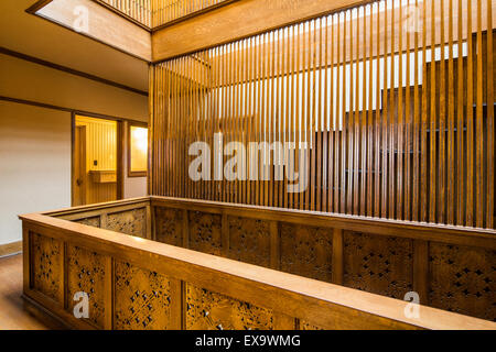 wood screen, interior of the Charnley-Persky House,  Chicago, Illinois, USA Stock Photo