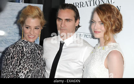 Los Angeles, California, USA. 9th July, 2015. Parker Posey, Joaquin Phoenix, Emma Stone Attending the Los Angeles Premiere of ''Irrational Man'' held at the WGA Theatre in Beverly Hills, California on July 9, 2015. 2015 Credit:  D. Long/Globe Photos/ZUMA Wire/Alamy Live News Stock Photo