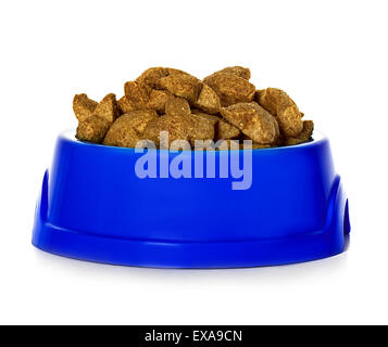 Dry dog food isolated on white Stock Photo