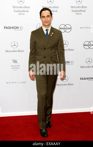 Berlin, Germany. 09th July, 2015.  American fashion designer Zac Posen at the Fashion Talent Award 'Designer For Tomorrow' during the Mercedes-Benz Fashion Week in Berlin Spring/Sommer 2016. Berlin, Germany. Credit:  dpa picture alliance/Alamy Live News Stock Photo