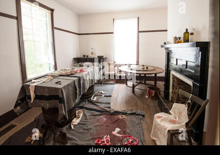 The infirmary in John Harper farmhouse at Bentonville Battlefield State Historic Site, North Carolina, United States of America Stock Photo