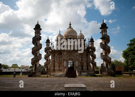 The Jama Masjid in the Mahabat Maqbara complex, with Islamic, Hindu and European influences, Junagadh, Gujarat, India Stock Photo