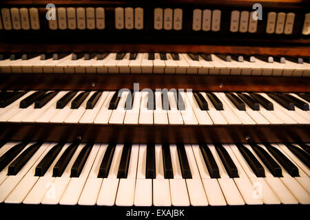 Organ, Notre-Dame du Perpetuel Secours Basilica, Paris, France, Europe Stock Photo