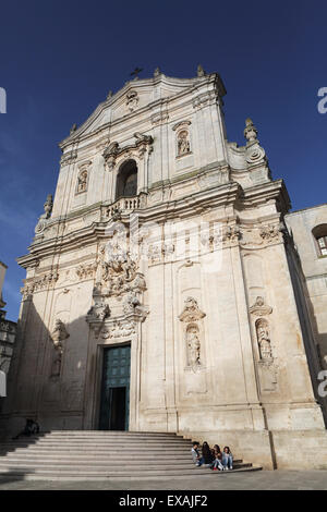 The Baroque style Basilica of St. Martin (Basilica San Martino) in Martina Franca, Apulia, Italy, Europe Stock Photo