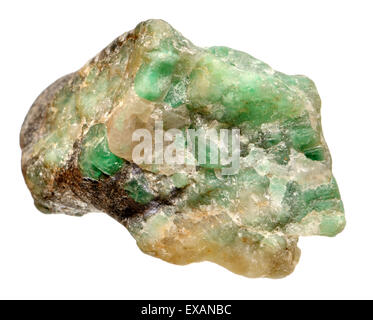 Rough uncut Emerald Stock Photo