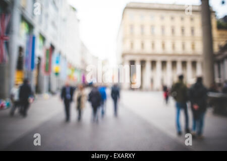 blurred urban milan landscape colored background Stock Photo