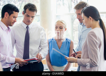 Business professionals collaborating Stock Photo