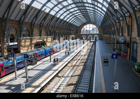 King's Cross rail station interior - London, England Stock Photo