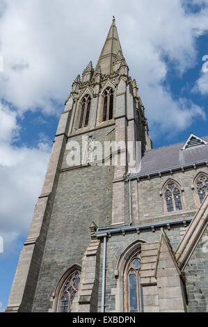 Saint Eugene's Roman Catholic cathedral, Londonderry, frog perspective Stock Photo