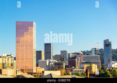 Skyscrapers in the downtown of Portland, Oregon Stock Photo