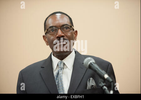 Philadelphia, Pennsylvania, USA. 10th July, 2015. RODNEY MUHAMMAD, NAACP Philadelphia Branch President at the opening day presser for the NAACP National Convention being held in Philadelphia Pa © Ricky Fitchett/ZUMA Wire/Alamy Live News Stock Photo