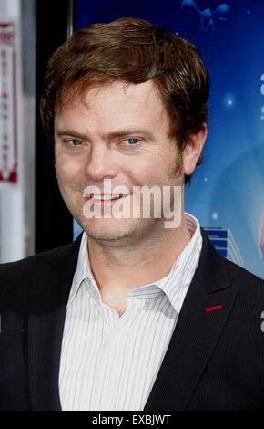 Rainn Wilson at the Los Angeles premiere of 'Monsters vs. Aliens' held at the Gibson Amphitheatre in Universal City. Stock Photo