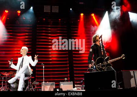 Locarno, Switzerland. 10th July, 2015. The Swedish pop rock duo Roxette pictured on stage as they perform at Moon and Stars Festival 2015 in Locarno. © Roberto Finizio/Pacific Press/Alamy Live News Stock Photo