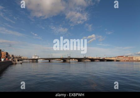 Embankment of the Neva River, St. Petersburg, Russia. Stock Photo