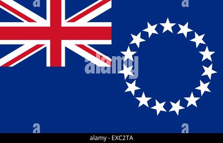 Cook Islands flag Stock Vector