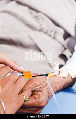 doctor hospital Patient Treatment Injection Stock Photo