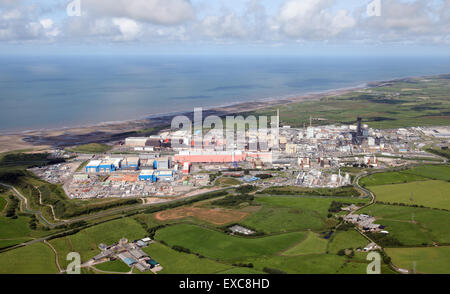 aerial view of Sellafield nuclear reprocessing plant in Cumbria, UK Stock Photo