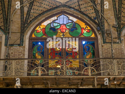 The Stained Glass Windows Of The Grand Bazaar, Shemiranat County, Tehran, Iran Stock Photo