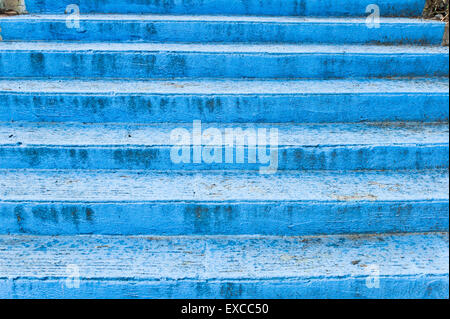 Blue stone steps as a detailed background image Stock Photo