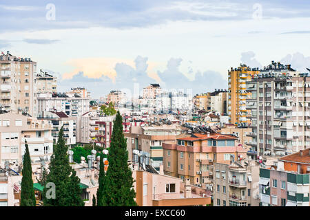 Apartment buildings in Antalya, Turkey Stock Photo