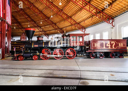 BALTIMORE, Maryland - B&O No. 147 Thatcher Perkins, A 4-6-0 ...