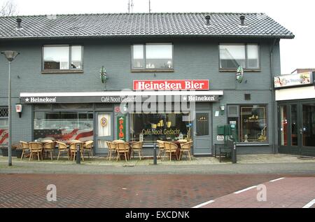 Cafe Nooit Gedacht bar & restaurant on the main street in the town of Nunspeet Central Holland Gelderland Netherlands NL 2014 Stock Photo