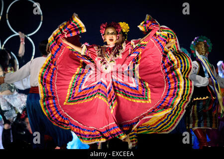 Toronto, Ontario, Canada. 10th July, 2015. Dancers open up Pan American Games 2015 at Rogers Centre. © Igor Vidyashev/ZUMA Wire/Alamy Live News Stock Photo