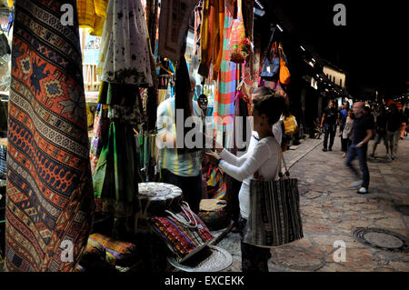 Baščaršija street at night. Stock Photo