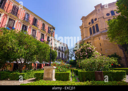 Gardens of the Cathedral of Malaga, Spain Stock Photo