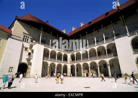 Poland, Krakow, Wawel castle, courtyard Stock Photo