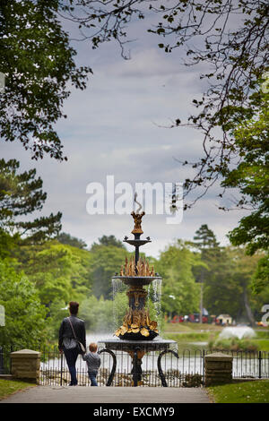 Pictures around Southport   Pictured  Hesketh Park is a public park situated near the north end of Lord Street in the Victorian Stock Photo