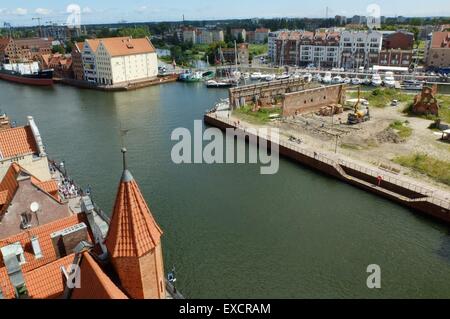 Gdansk, Poland 11th, July 2015 General view of the Gdansk Old Town called also Main City. Pictures taken from the Archaeological Stock Photo