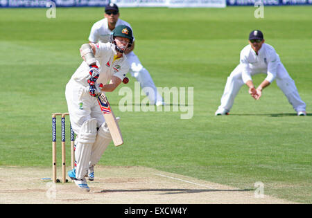 Cardiff, Wales, UK. 11th July, 2015. Chris Rogers of Australia batting during day four of the 1st Investec Ashes Test match between England and Australia at SWALEC Stadium on July 11, 2015 in Cardiff, United Kingdom. Credit:  Cal Sport Media/Alamy Live News Stock Photo