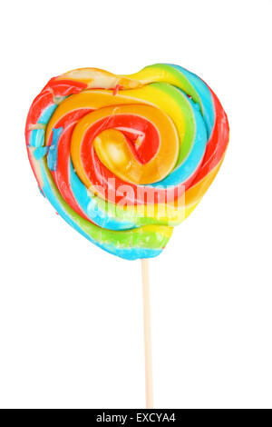 Heart shaped candy isolated on white background Stock Photo