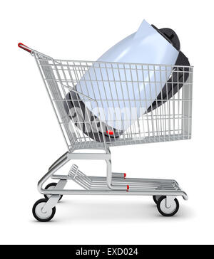 Electric kettle in shopping cart Stock Photo